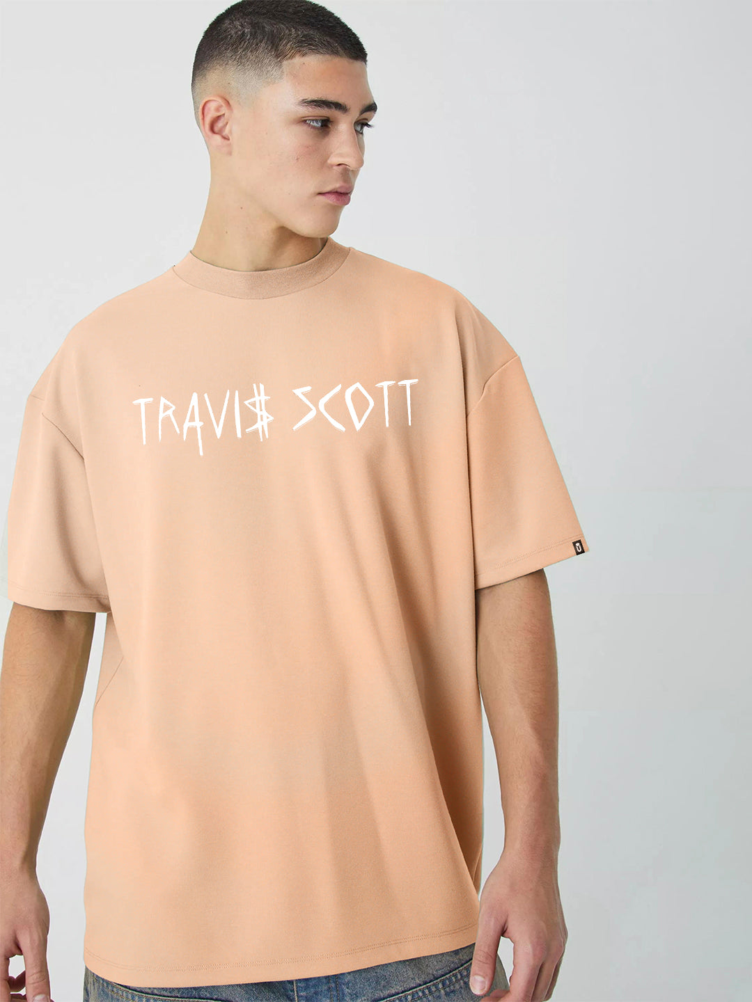 Travis Scott Men Oversized Printed T-Shirt