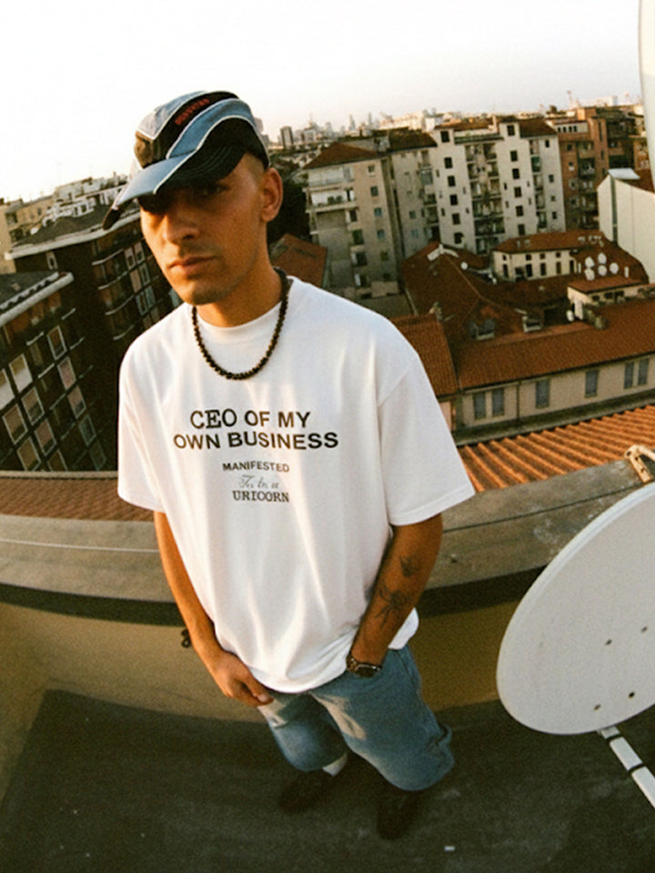 CEO OF MY BUSINESS Men Premium Oversized Terry T-shirt