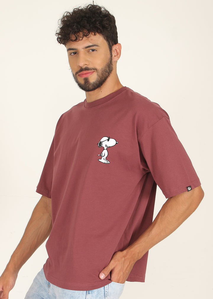 Peanut Snoopy Men Oversized Printed T-Shirt