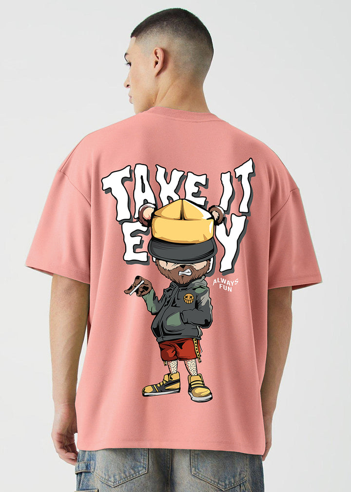 Chill Dude Men Oversized Printed T-Shirt