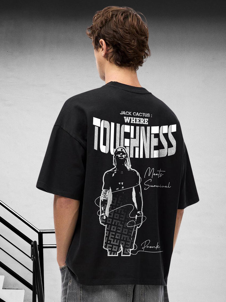 Toughness Men Oversized Printed T-Shirt