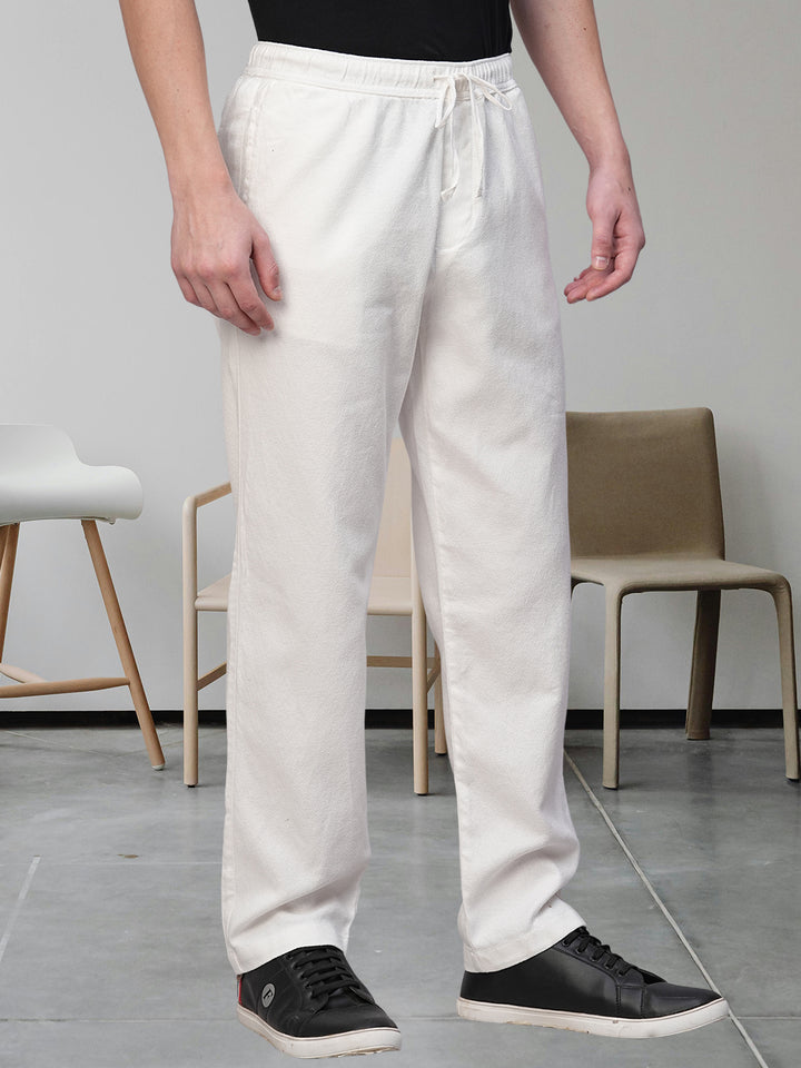 Cotton Pant for Men Solid - White