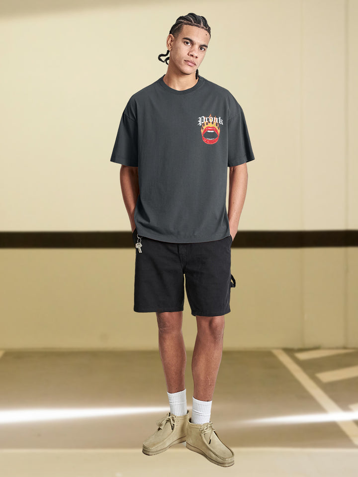 Inner Demon Men Printed Oversized  T-Shirt