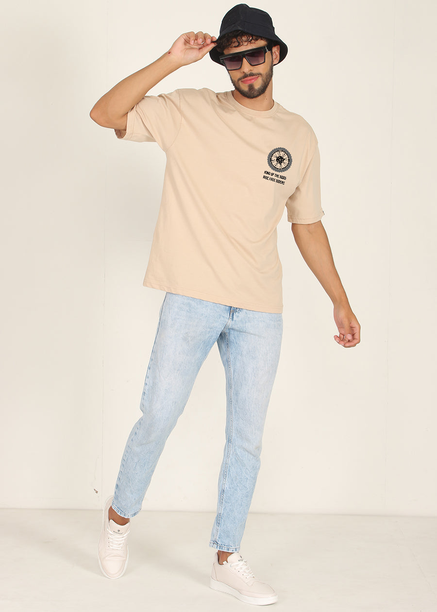 Road To Hell Men Oversized Printed T-Shirt