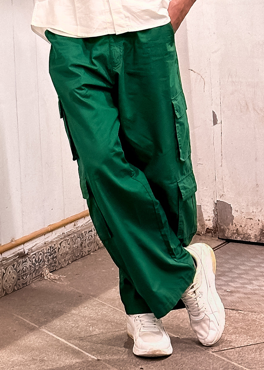 Parachute Pants For Men - Pista Green