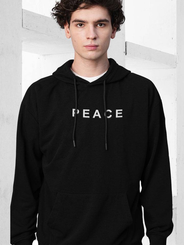 Peace Men Drop Shoulder Premium Terry Hoodie