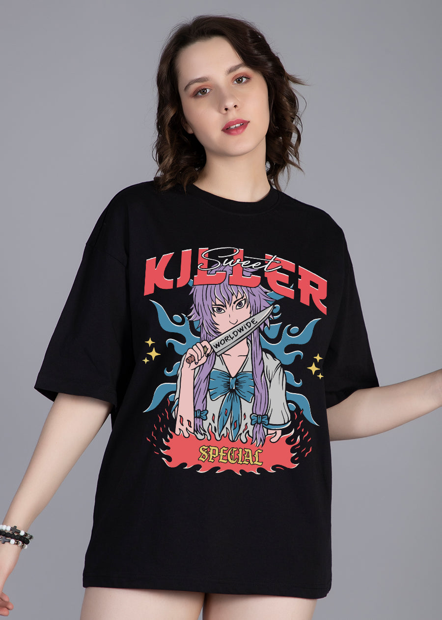 Sweet Killer Women Oversized T-Shirt