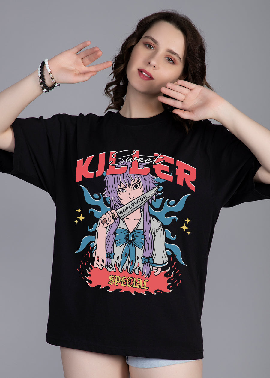 Sweet Killer Women Oversized T-Shirt