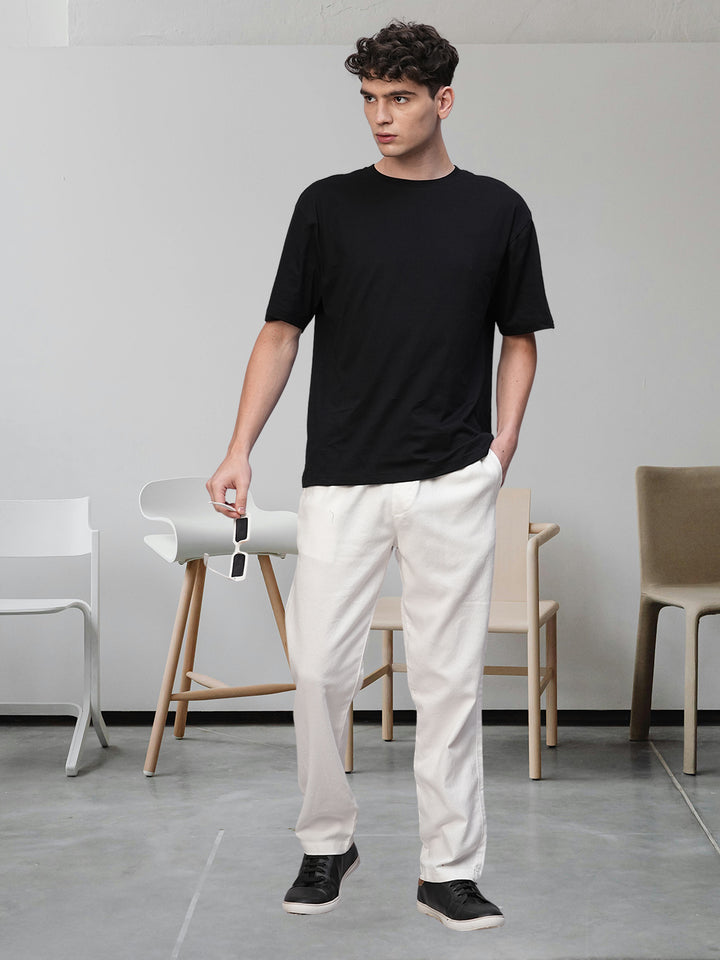 Cotton Pant for Men Solid - White