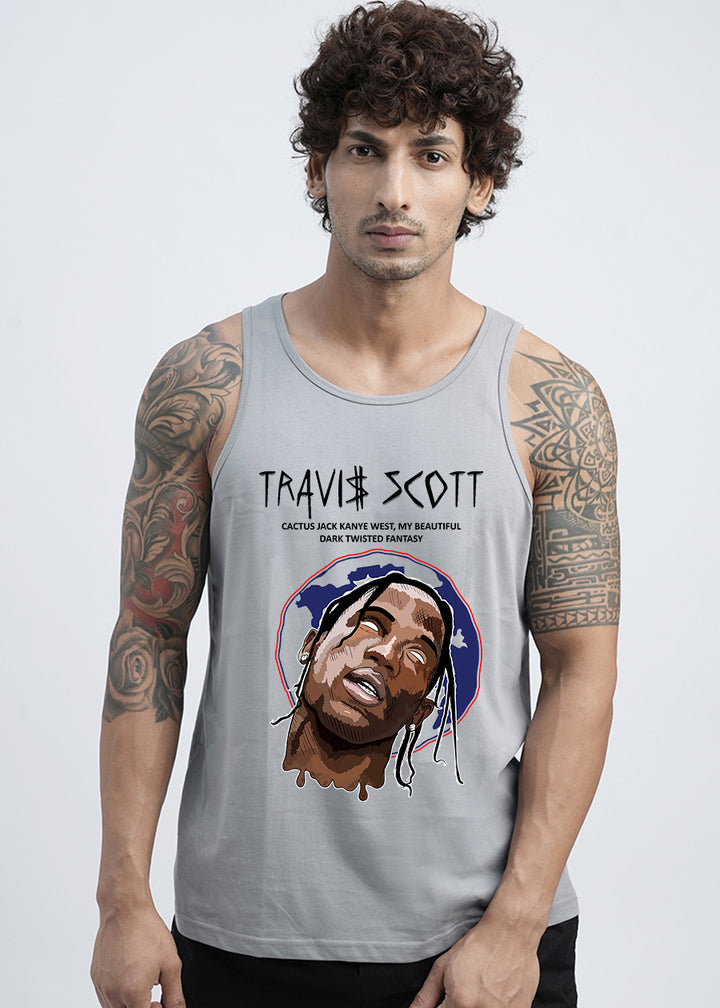 Travis Scott Mens Printed Vest