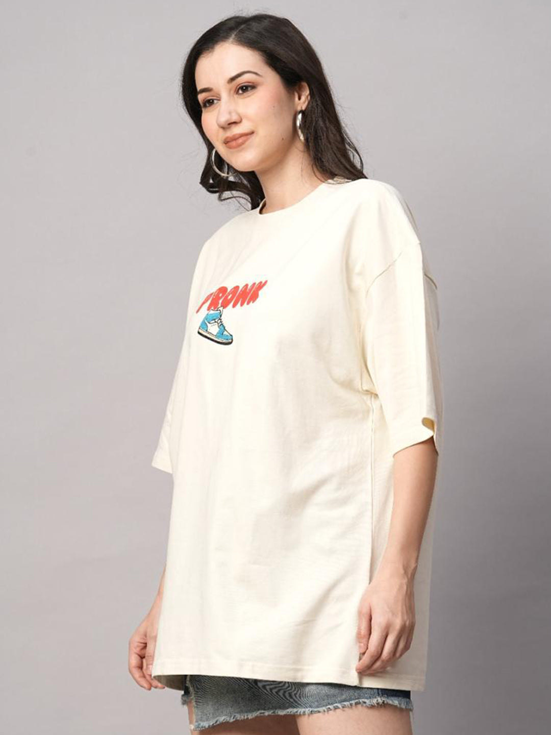 One Life Women Premium Oversized Terry T-shirt