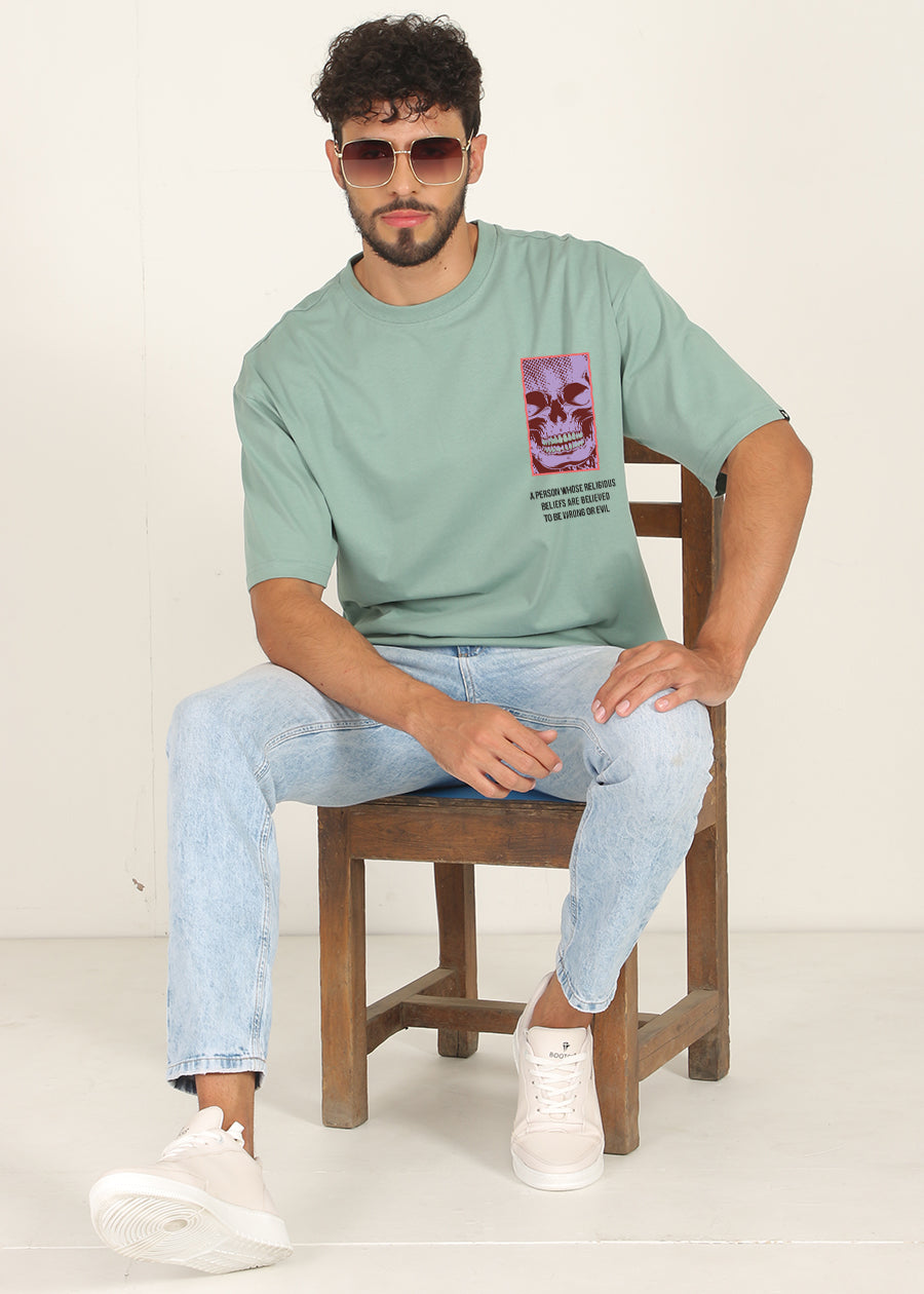 Heretic Oversized Printed T-Shirt