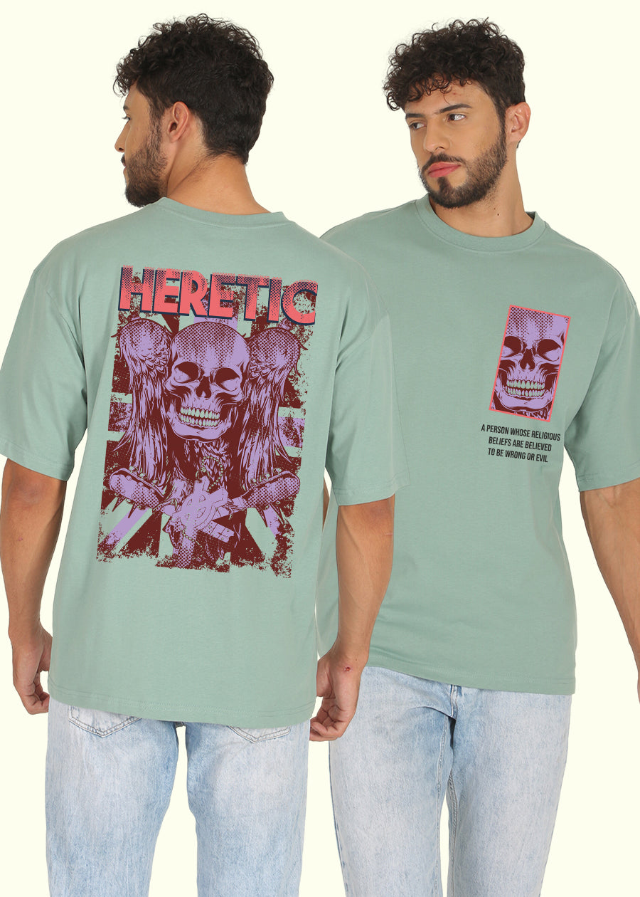 Heretic Oversized Printed T-Shirt