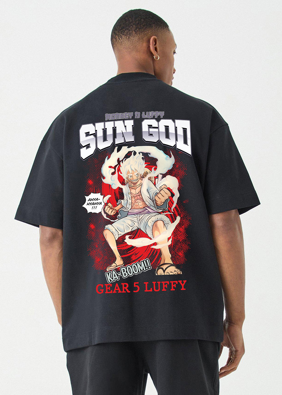 Luffy Gear 5 Men Oversized Printed T-Shirt