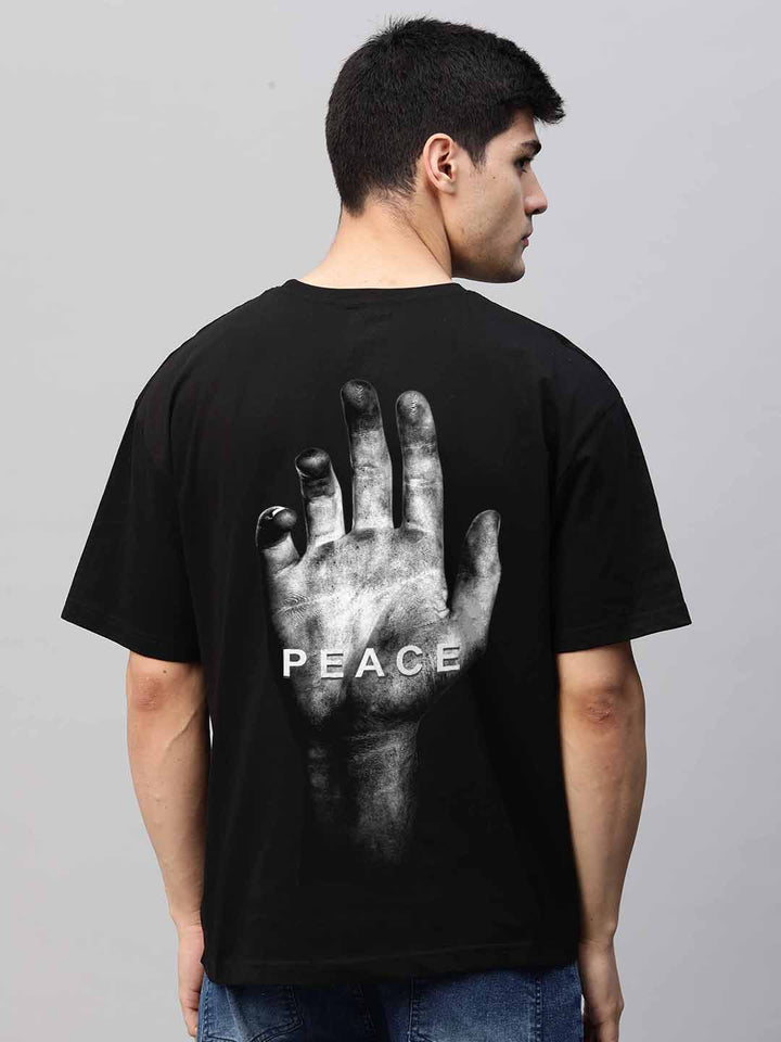 Peace Men Oversized Printed T-Shirt