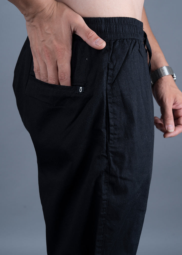 Cotton Pants For Men - Black