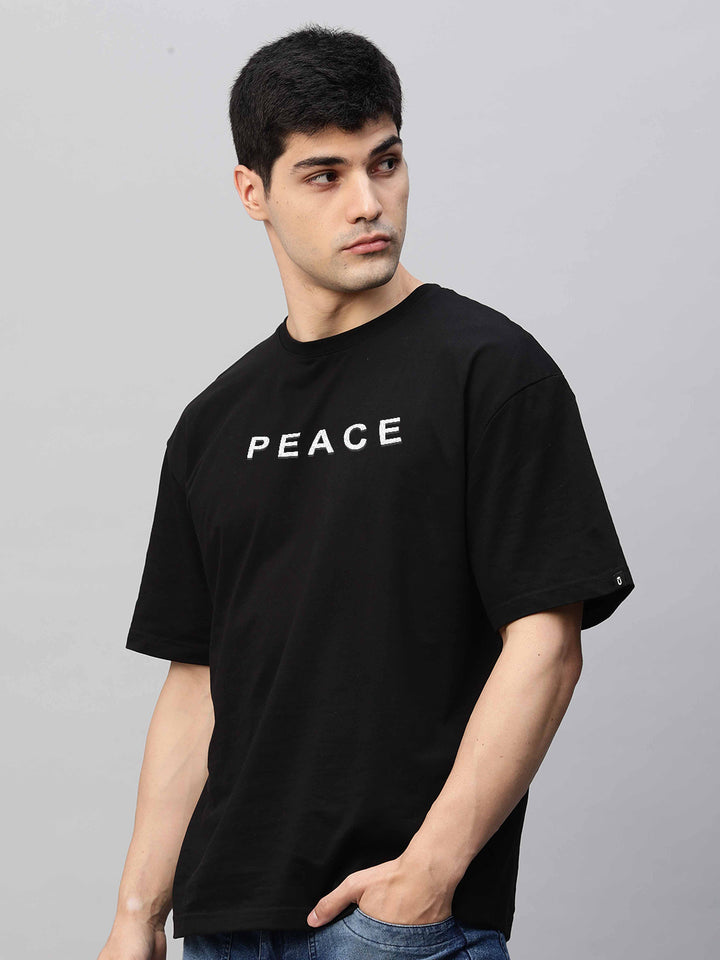 Peace Men Oversized Printed T-Shirt