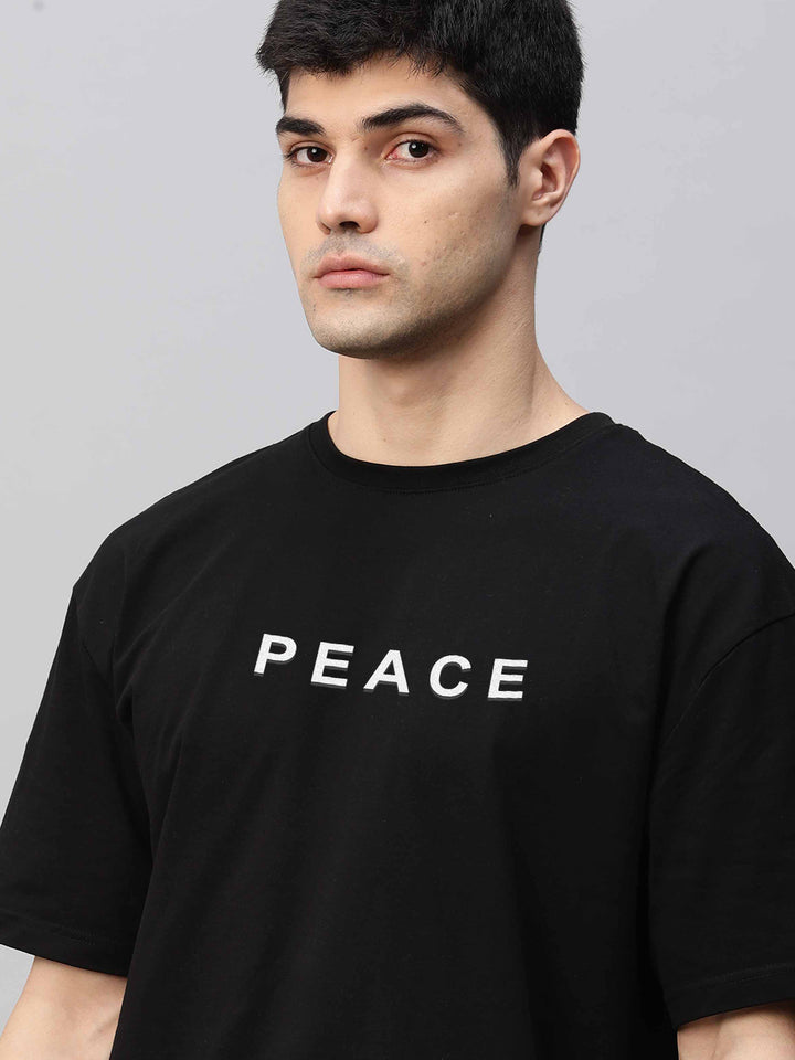 Peace Men Oversized Printed T-Shirt