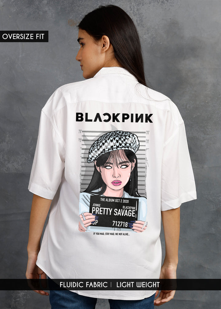 Blackpink Womens Fluidic Oversized Shirt