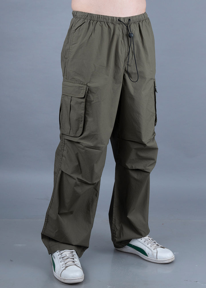 Parachute Pants For Men - Olive Green