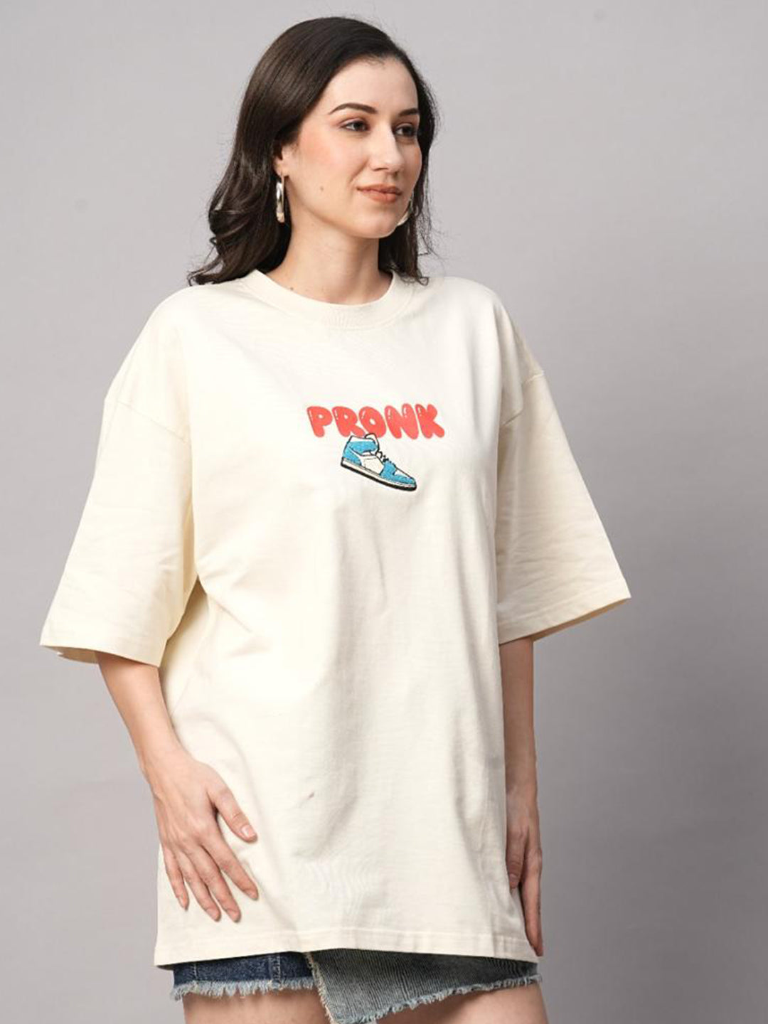 One Life Women Premium Oversized Terry T-shirt