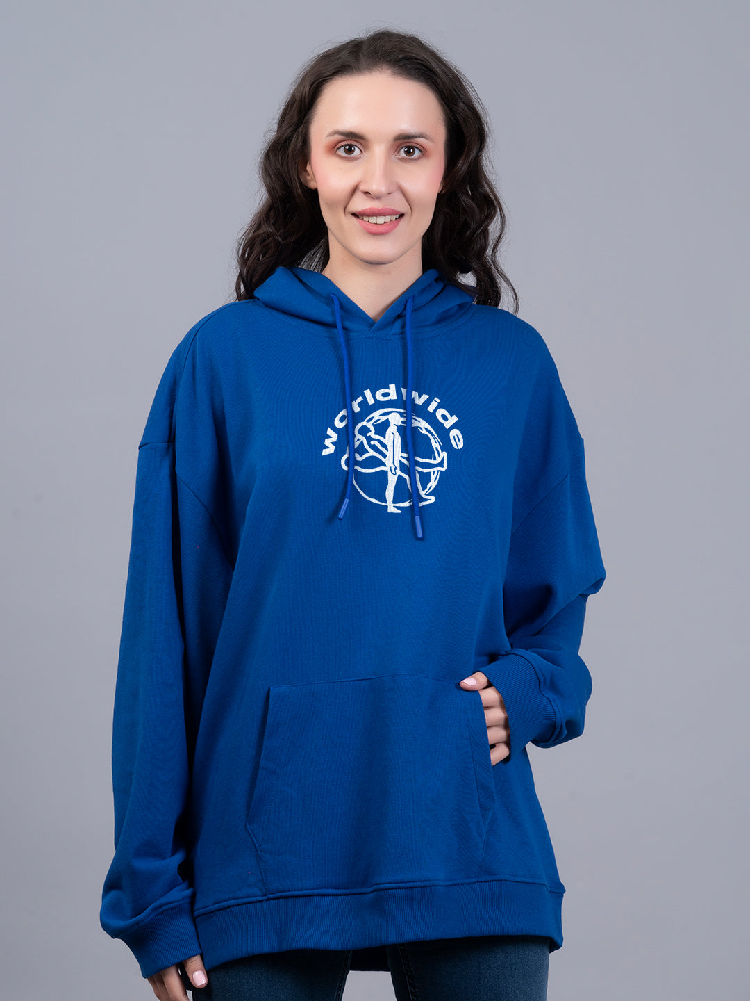 Worldwide Women Drop Shoulder Premium Terry Hoodie