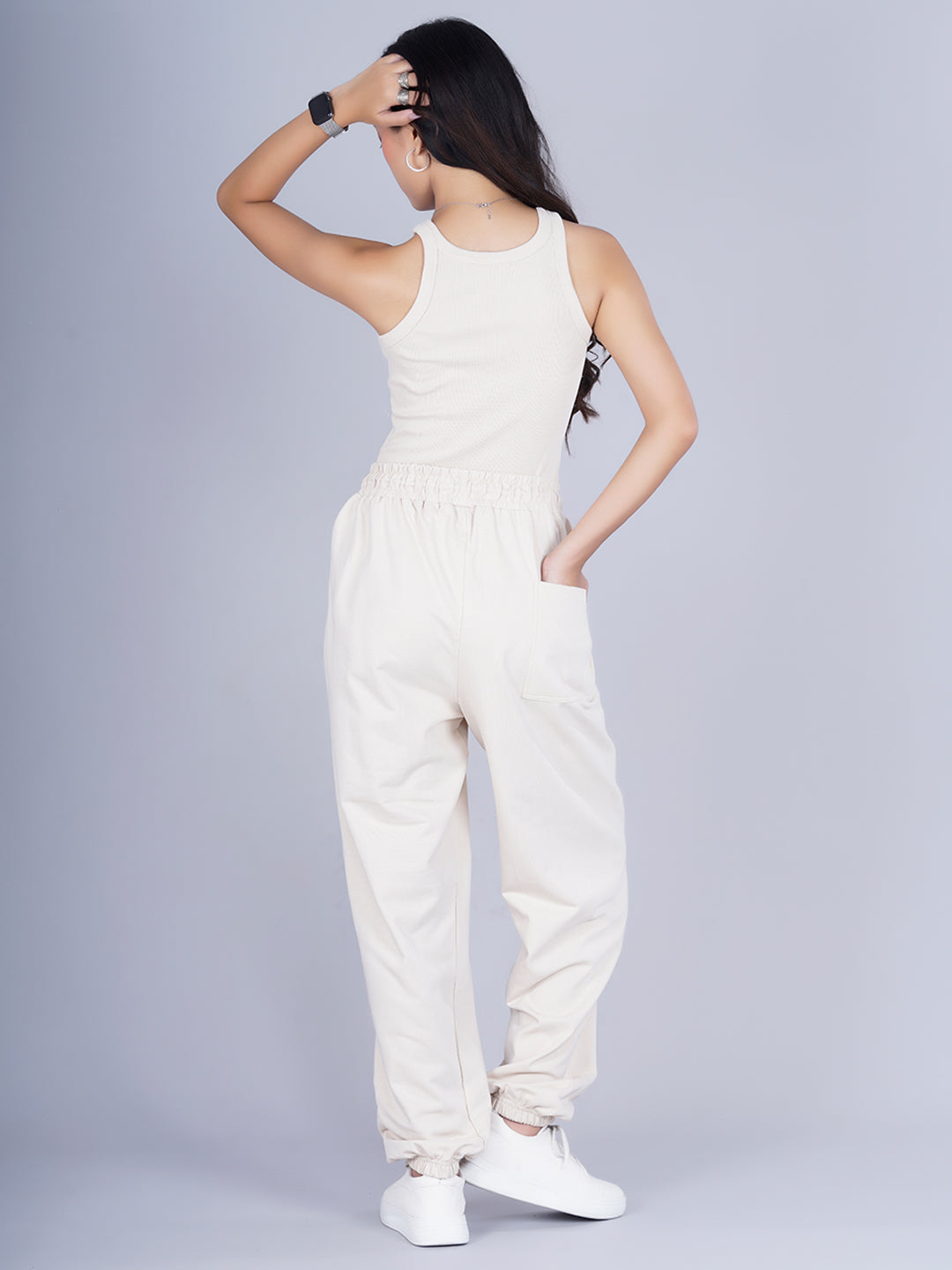 Pronk Ribbed Sleeveless Tank - Off White