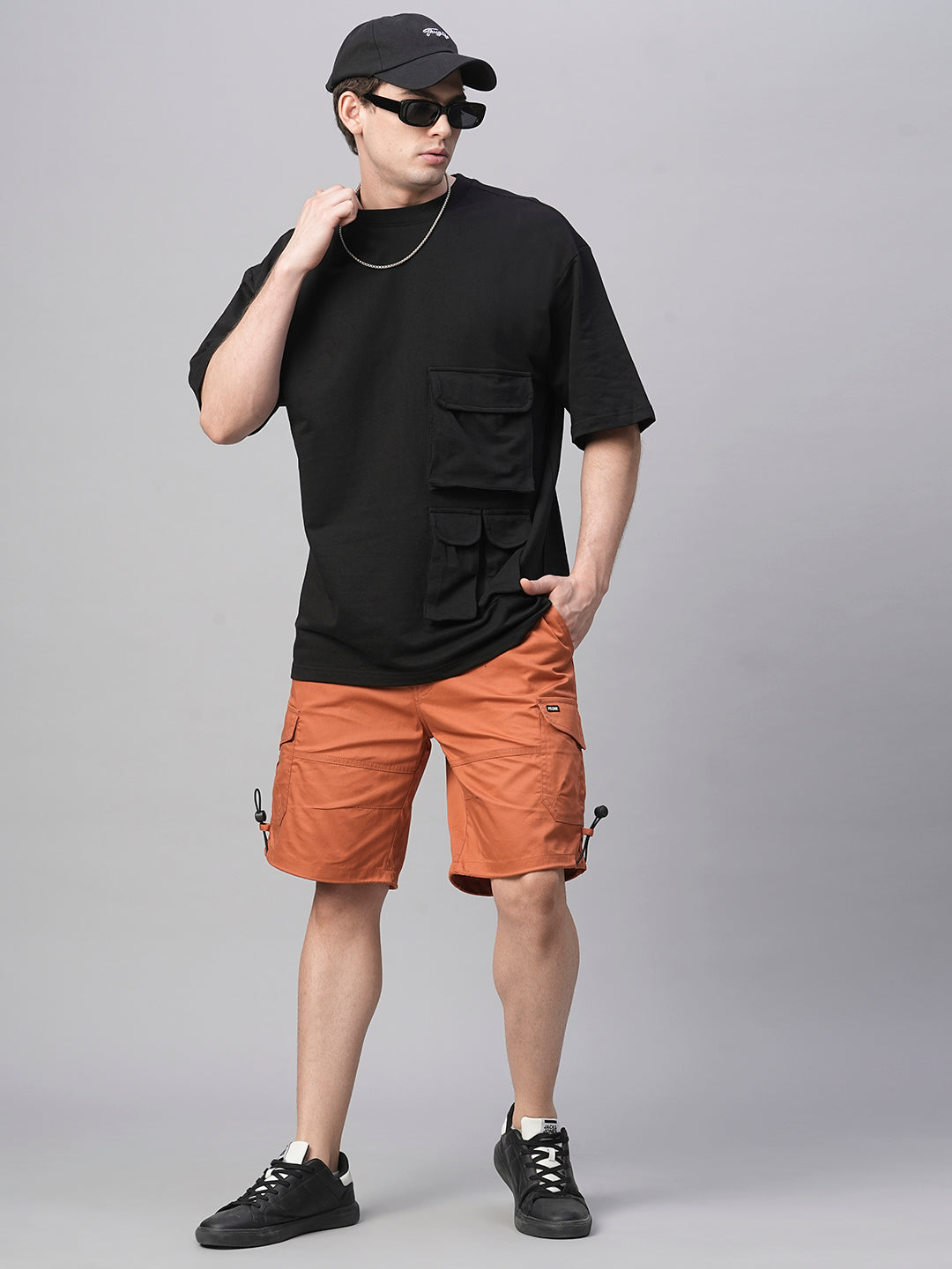 Mens Woven Shorts - Rustic Orange