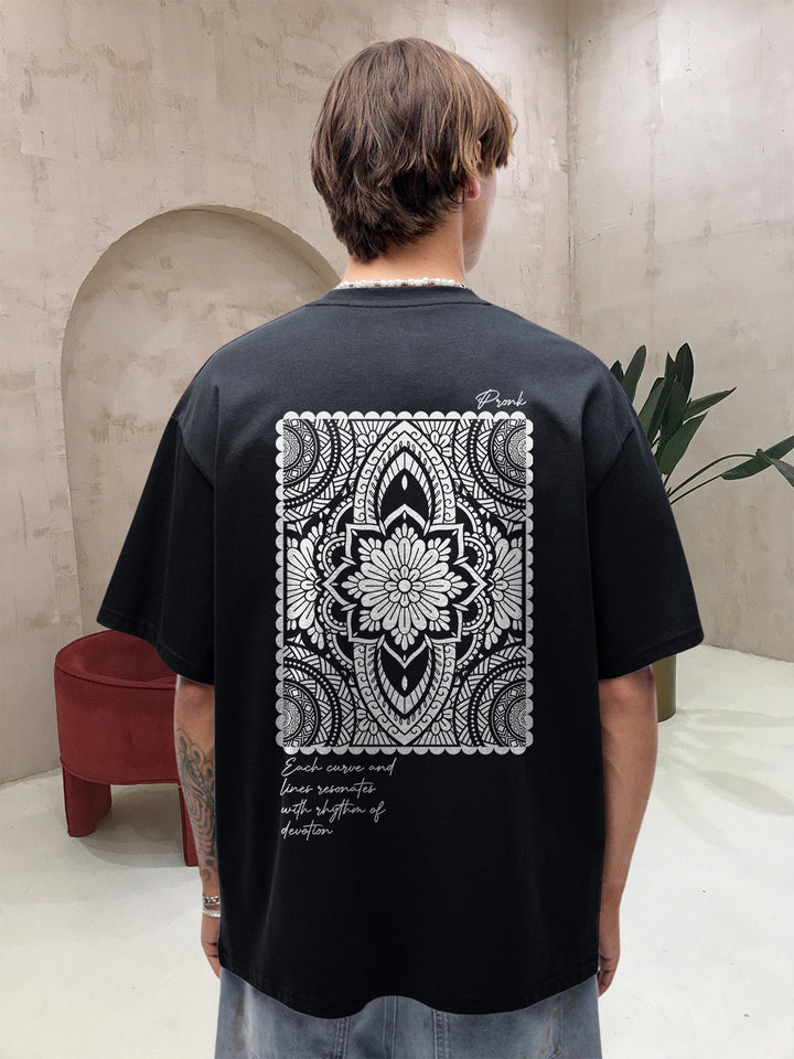 Divine Men Printed Oversized T-Shirt