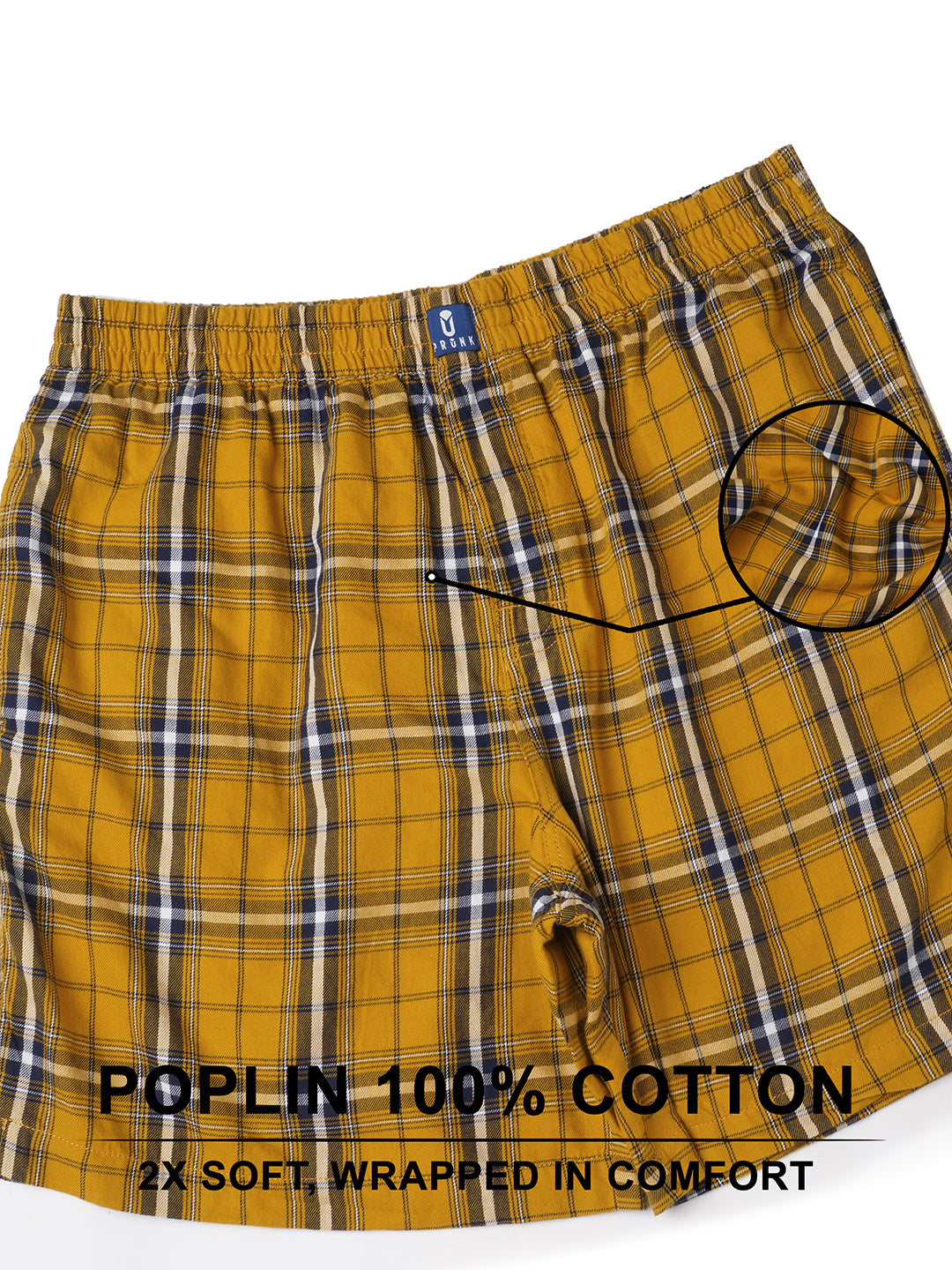 Mens Cotton Boxer - Yellow