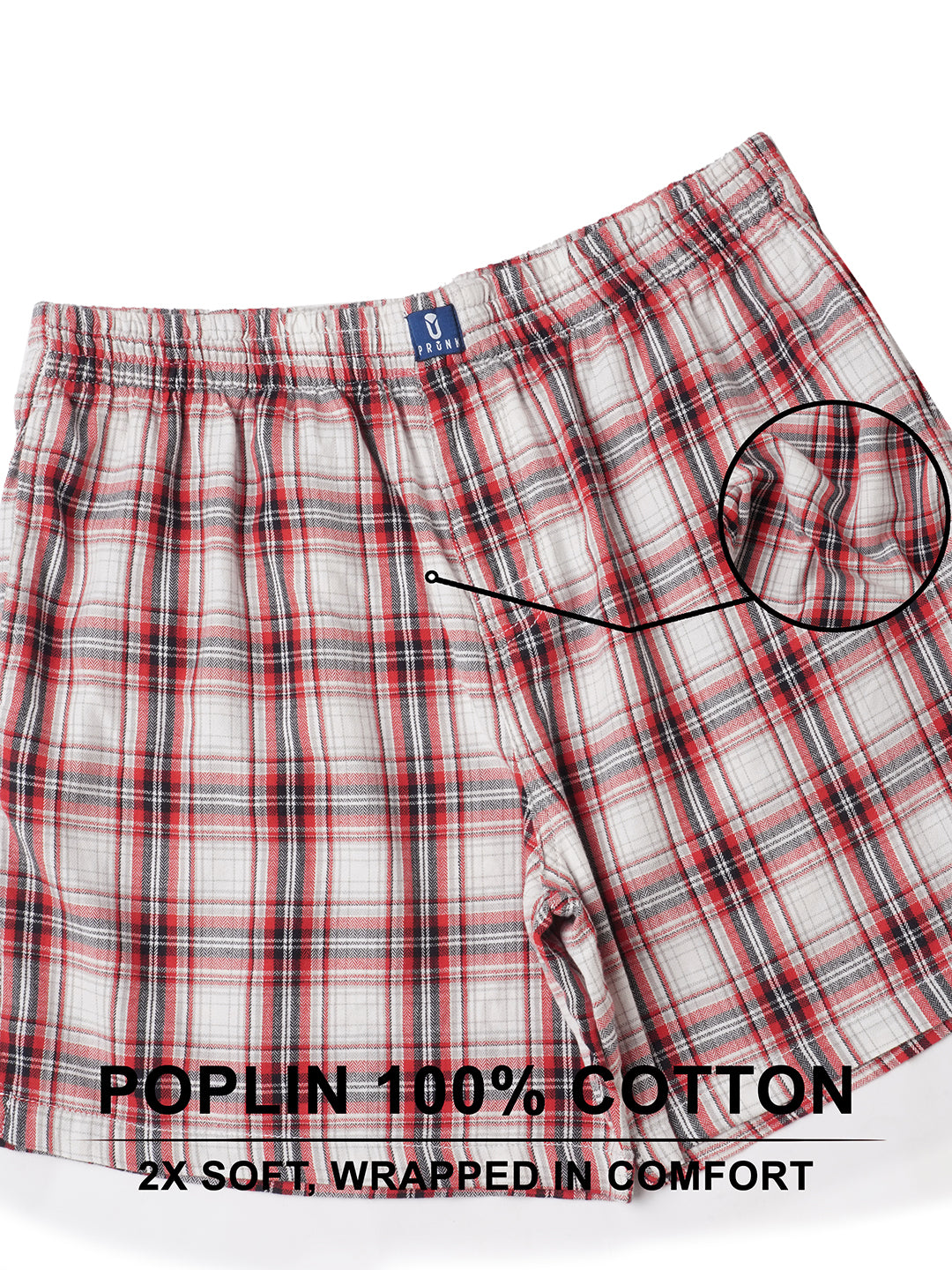 Mens Cotton Boxer - White