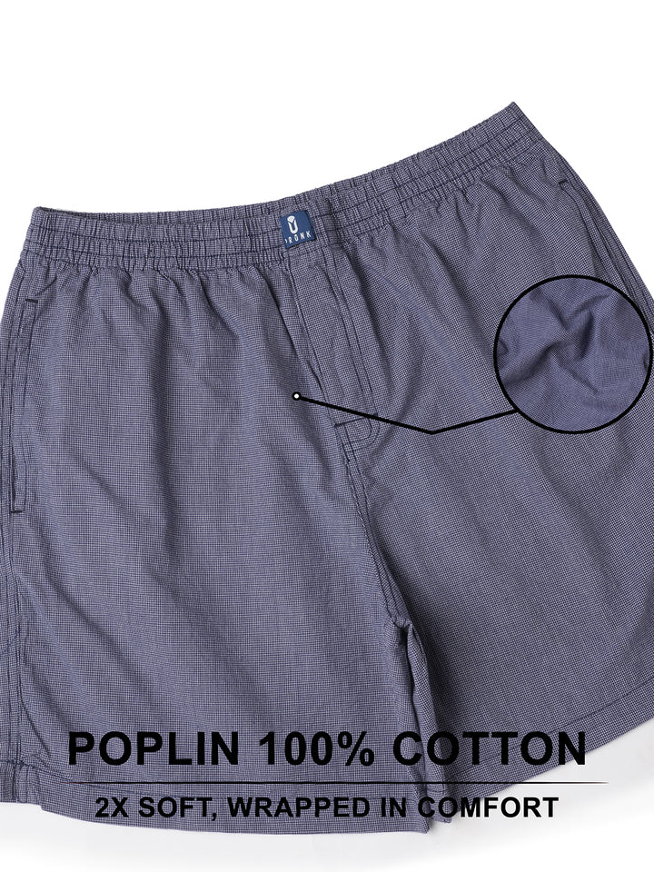 Mens Cotton Boxer - Navy Blue