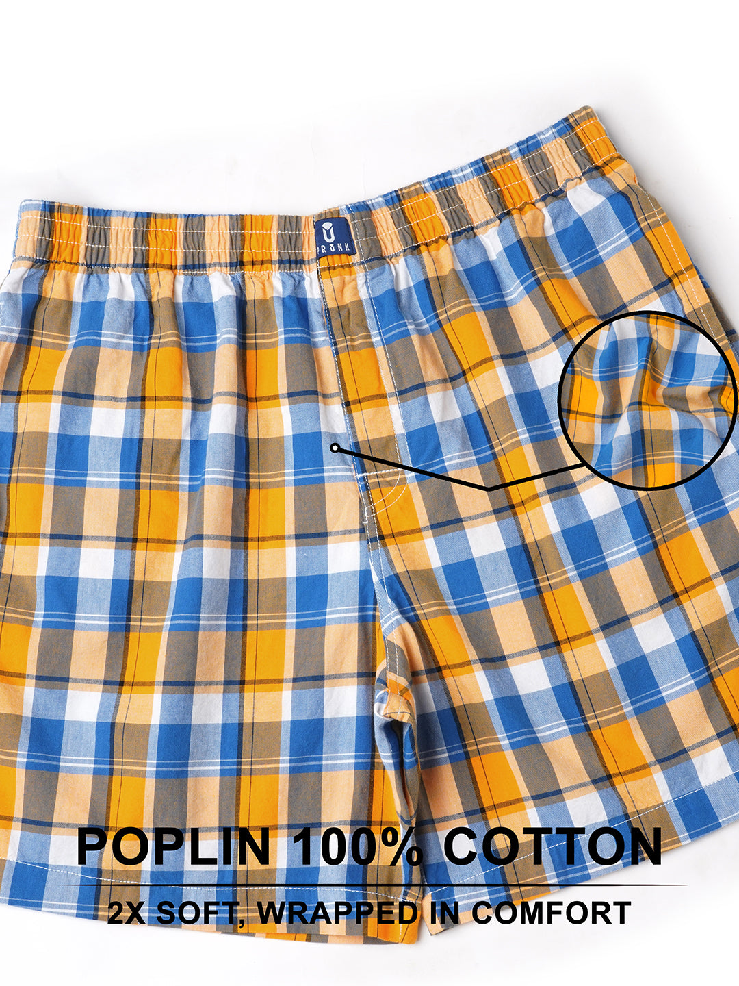 Mens Cotton Boxer - Yellow