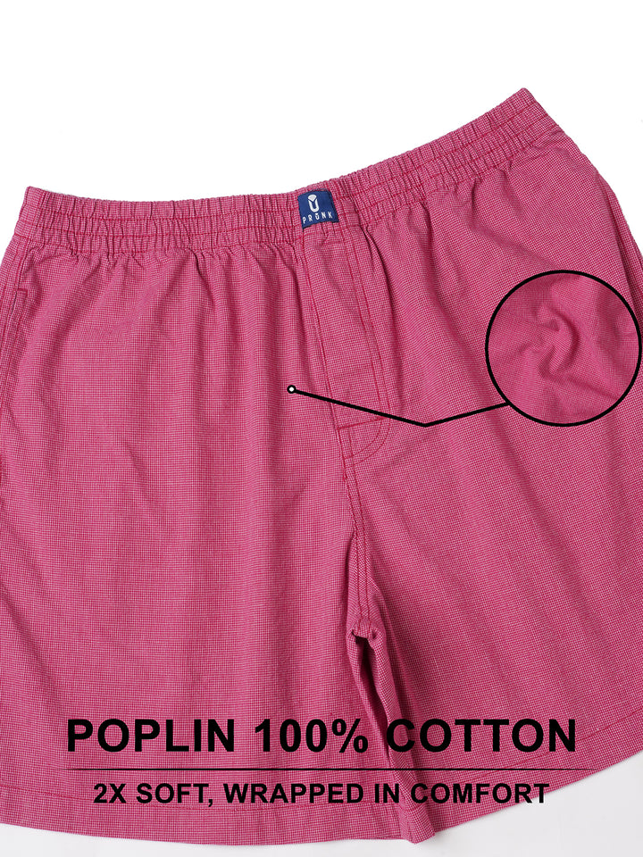 Mens Cotton Boxer - Maroon