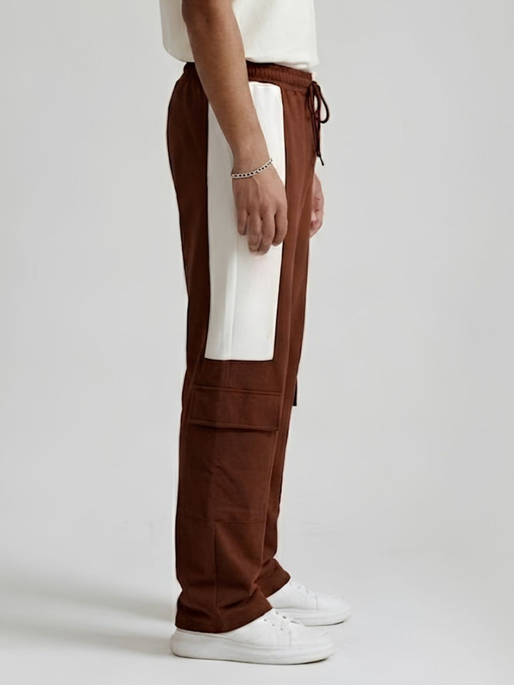 Men Premium Knitted Joggers with Side Panel Print