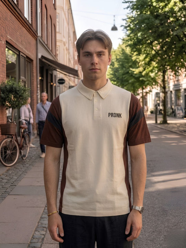 Men Premium Colorblock Relaxed Fit Polo T-Shirt