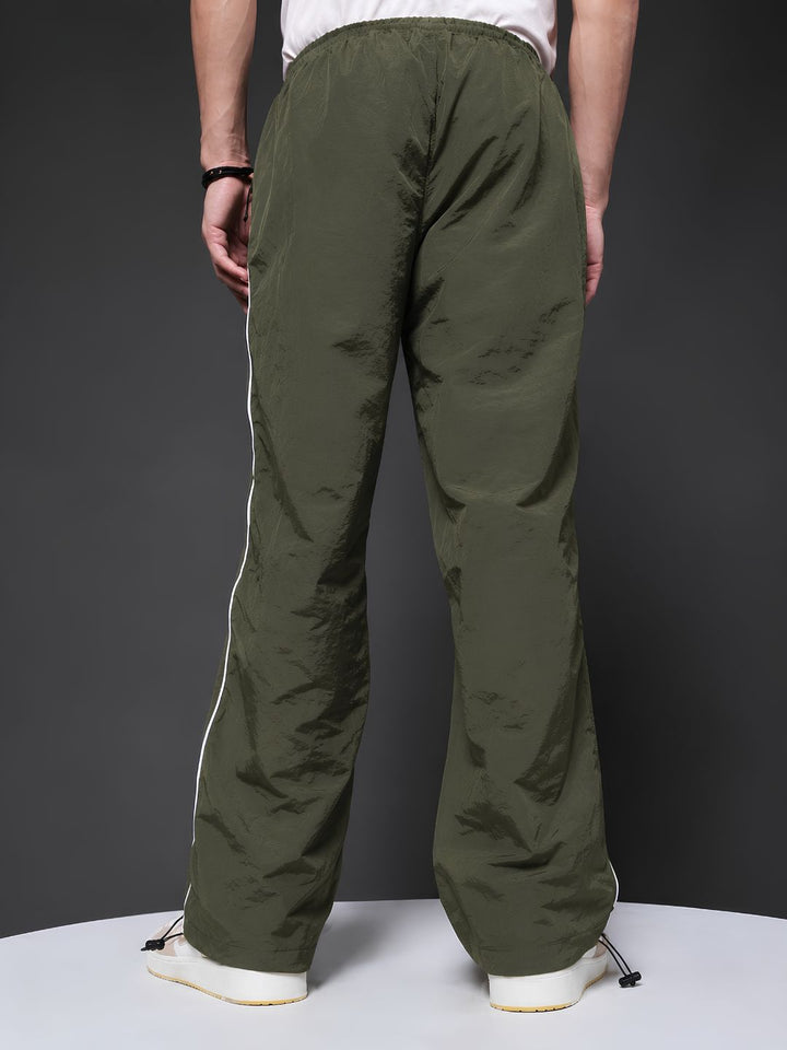 Striped Parachute Pants For Men