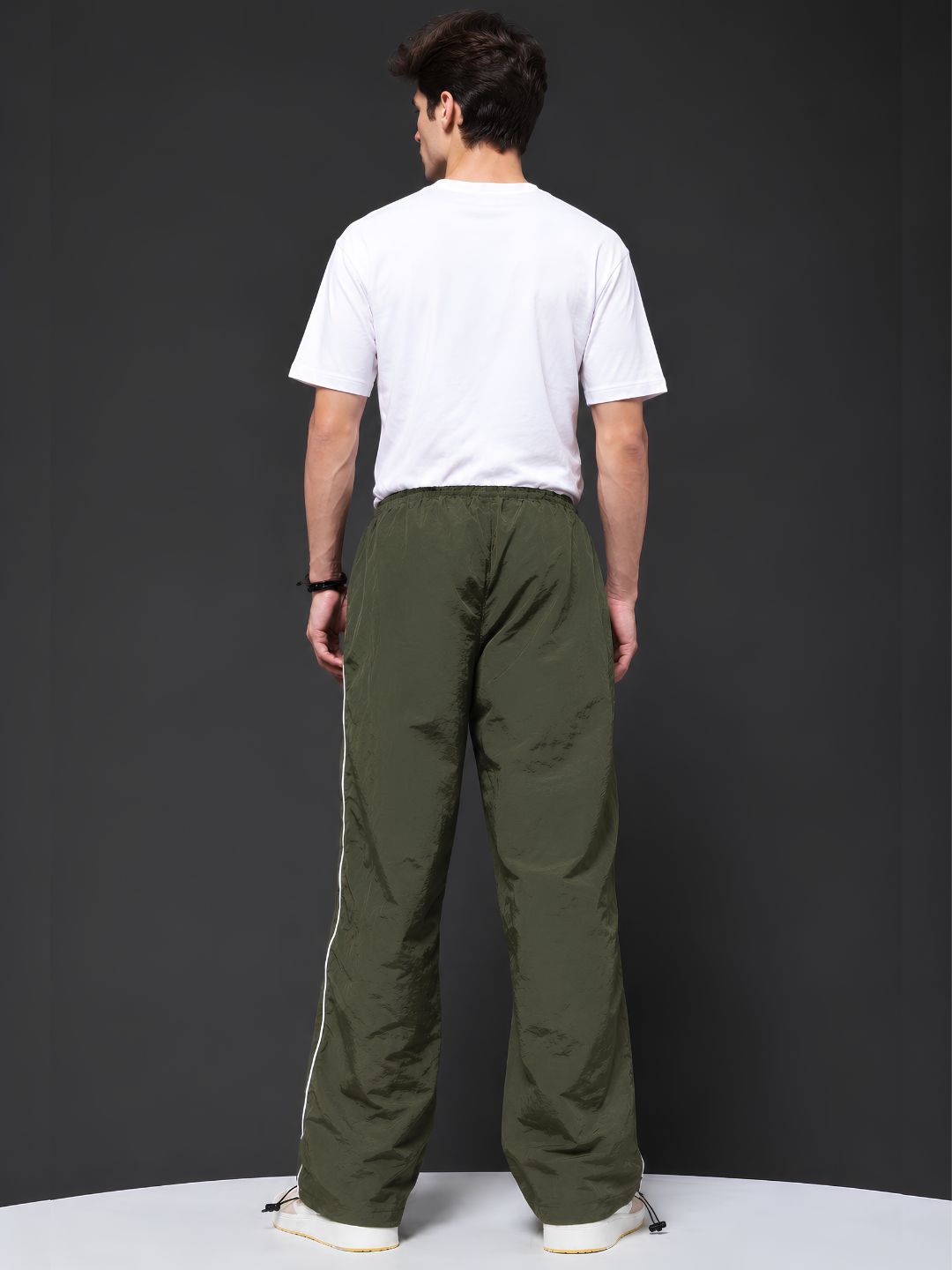 Striped Parachute Pants For Men
