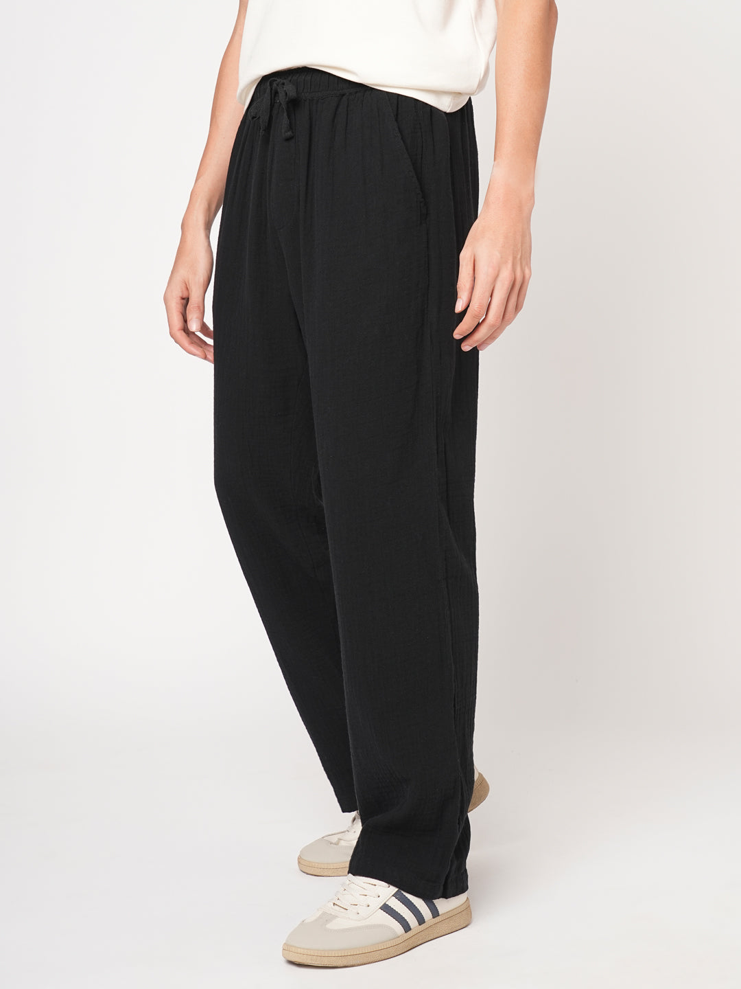 Lounge pant for men solid - Black