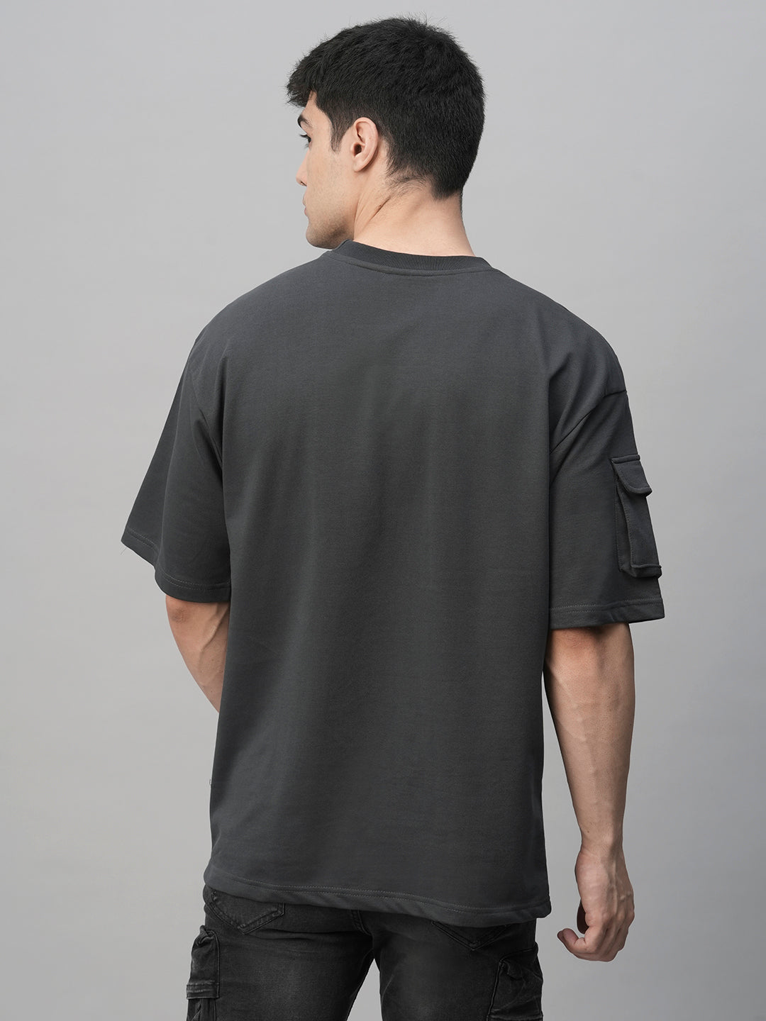 Cargo T-Shirt For Men - Dark Grey