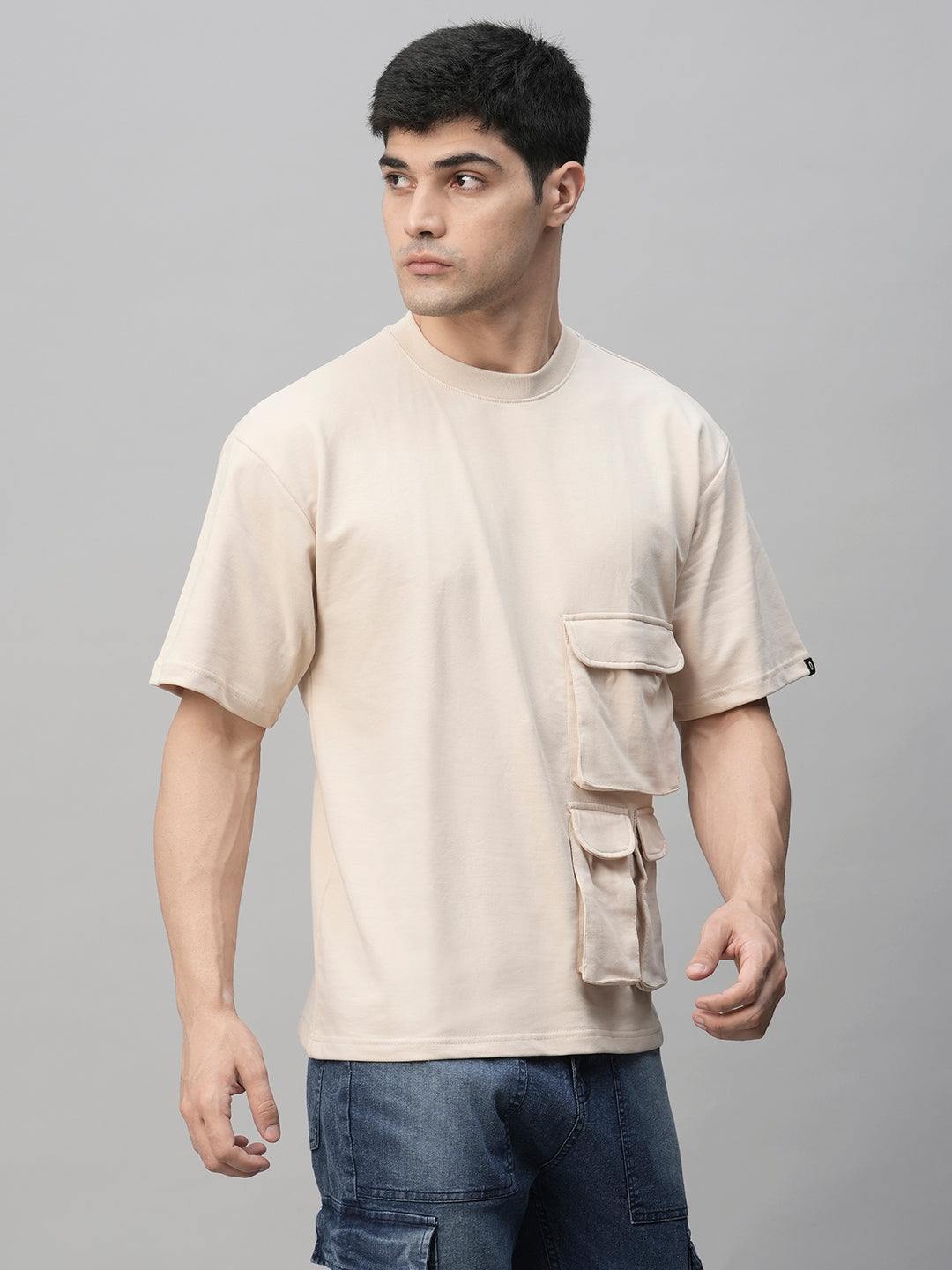 Cargo T-Shirt For Men - Beige