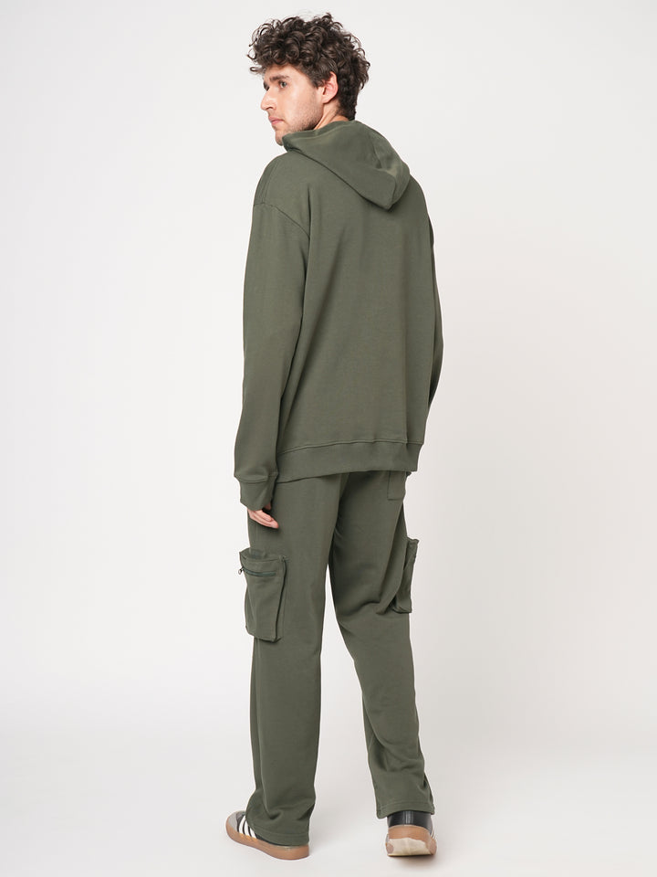 Street Style Men Co-ord Set - Olive Green