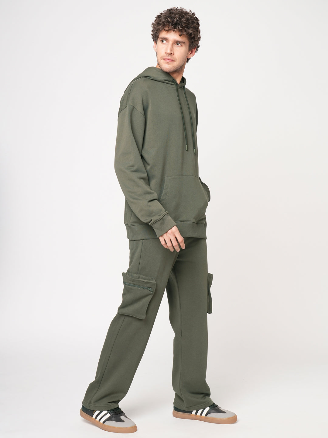 Street Style Men Co-ord Set - Olive Green