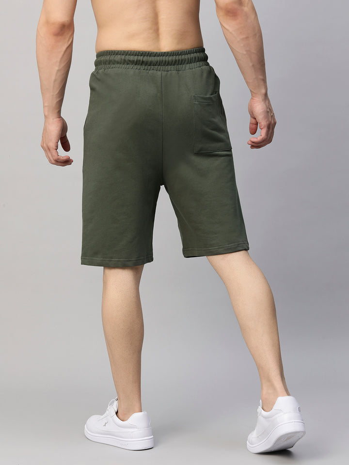 Mens Cargo Shorts - Olive Green