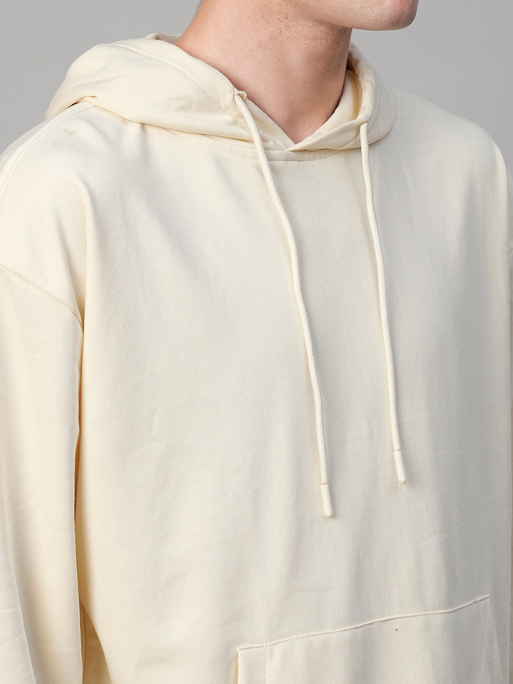 Solid Men Drop Shoulder Premium Terry Hoodie