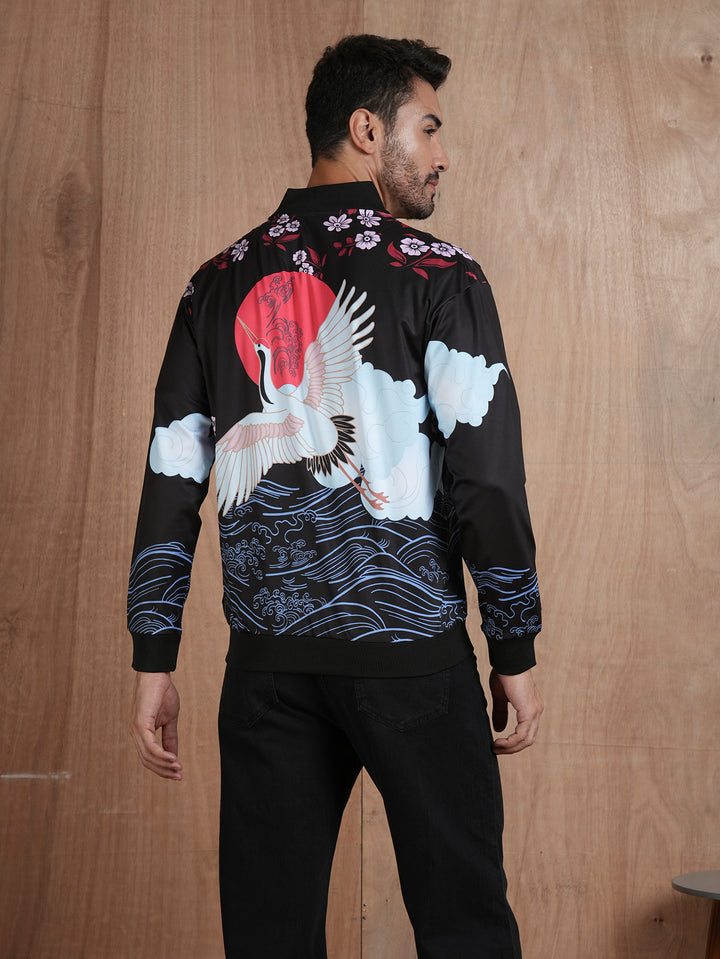 Men Graphic Printed Bomber Jacket