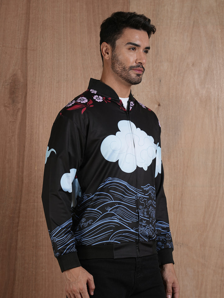 Men Graphic Printed Bomber Jacket