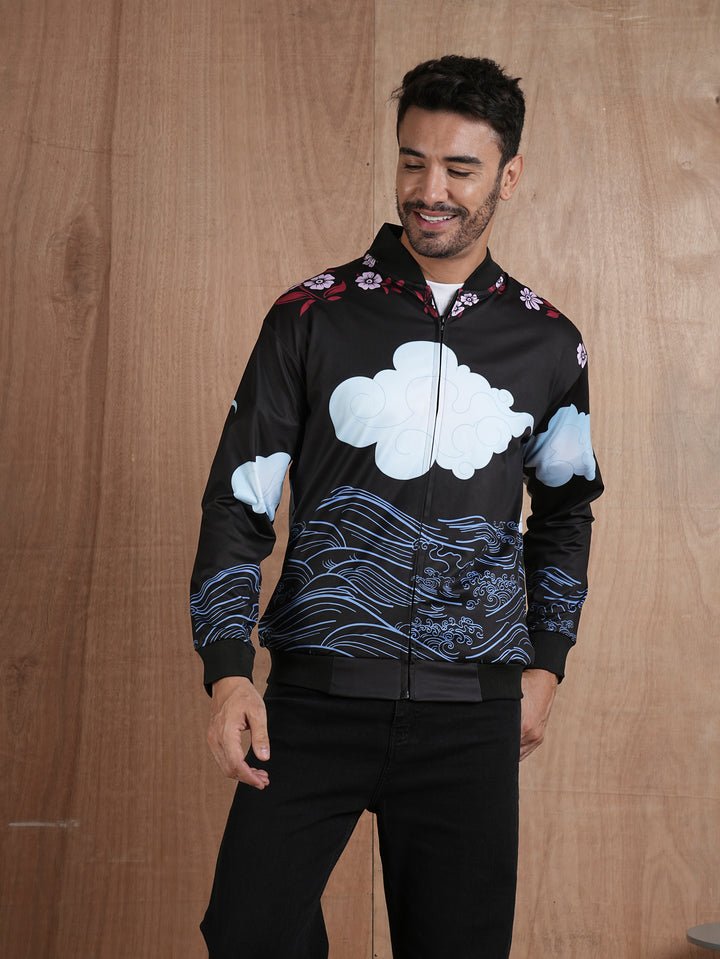 Men Graphic Printed Bomber Jacket