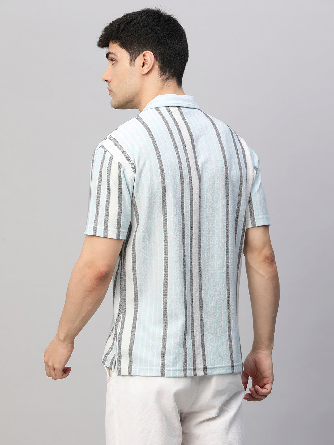 Mens Half Sleeve Resort Shirt - Sky