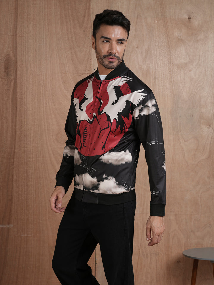 Men Graphic Printed Bomber Jacket